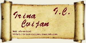 Irina Cvijan vizit kartica